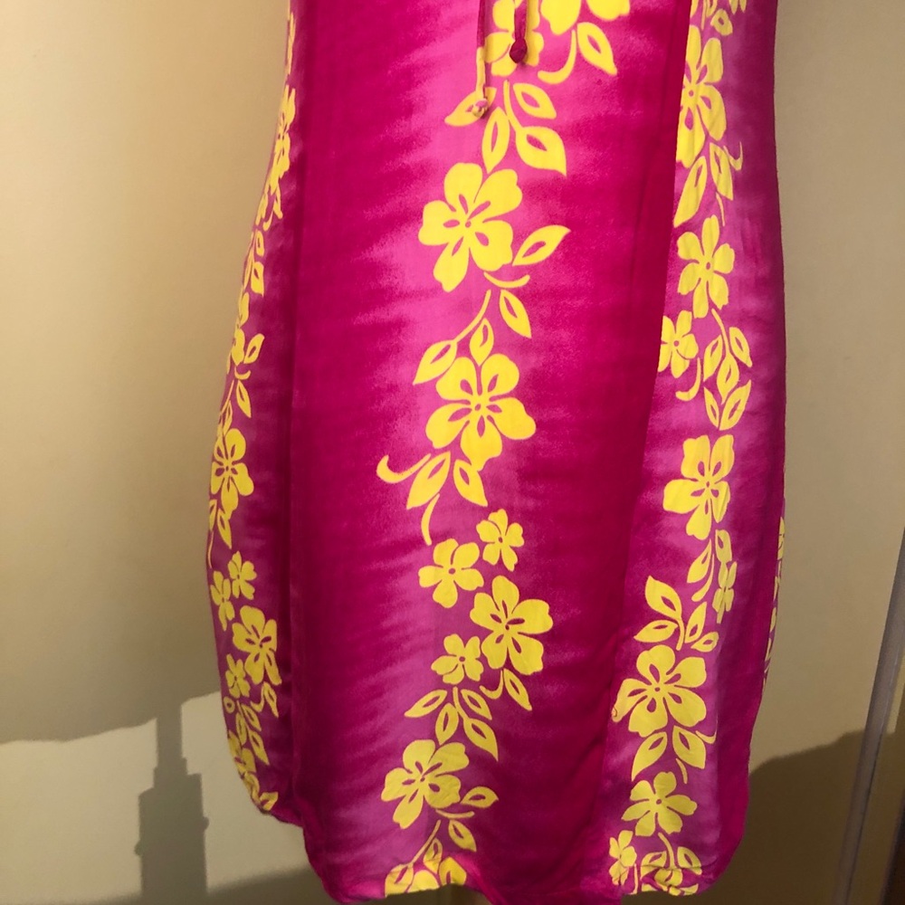 Royal Creations Floral Pink and Yellow dress - Picture 3 of 10